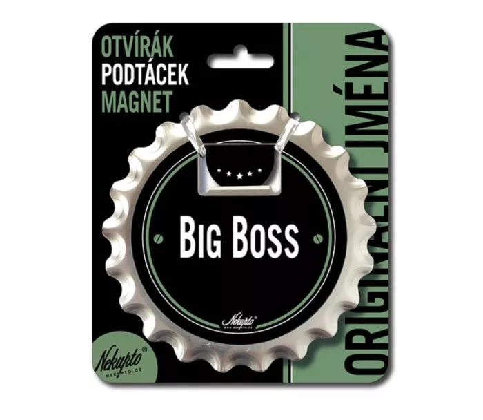 Otvírák na pivo podtácek Big boss V.I.P.