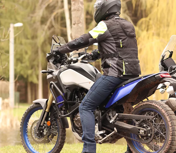 Kevlarové džíny na motorku Trilobite 661 Parado dark blue SLIM