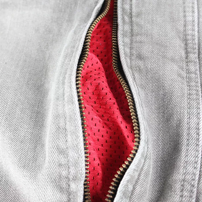 Kevlarové džíny na motorku Trilobite 661 Parado light grey SLIM