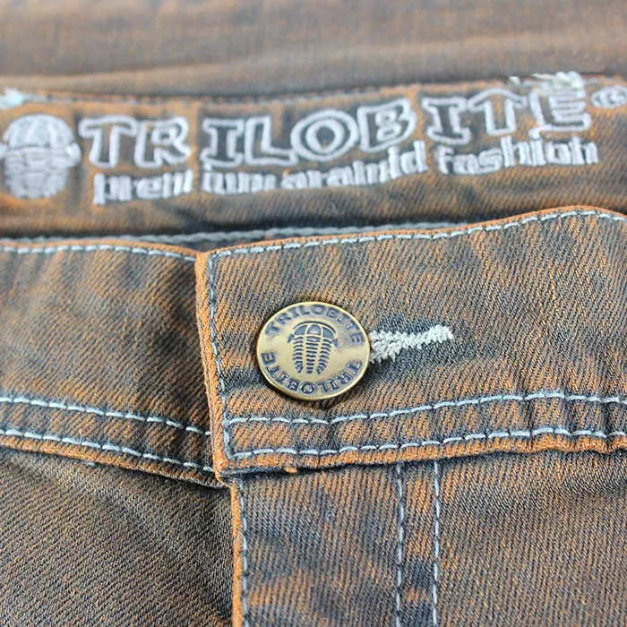 Kevlarové džíny na motorku Trilobite 661 Parado rusty brown Slim fit