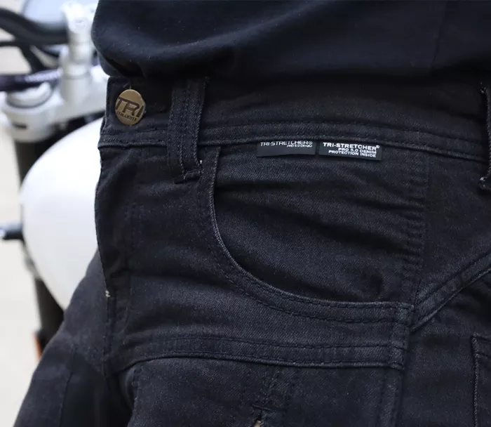 Dámské kalhoty Trilobite Parado doublelayer AAAA slim fit jeans black level 2 (prodloužené)