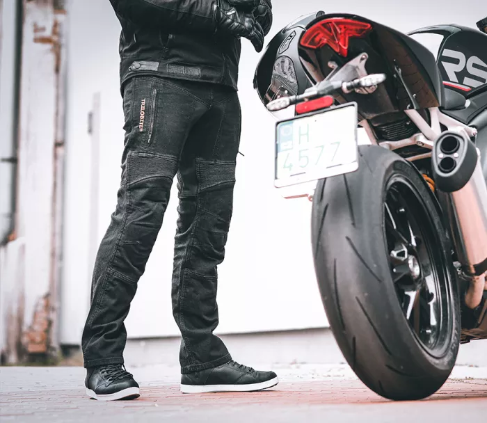 Kevlarové džíny na moto Trilobite 661 Parado black (zkrácená verze)