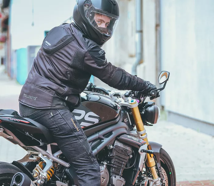 Kevlarové džíny na moto Trilobite 661 Parado black (zkrácená verze)