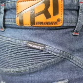 Kalhoty na motocykl Trilobite Parado monolayer AAA slim fit blue (Prodloužené)
