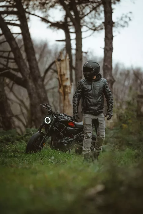 Kevlarové džíny na motorku Trilobite 661 Parado light grey SLIM