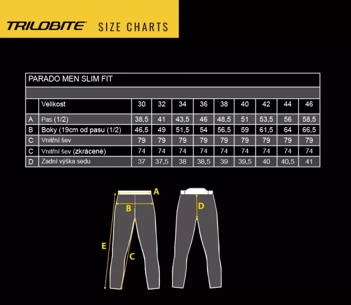 Pánské kalhoty na moto Trilobite Parado monolayer AAA slim fit blue (Zkrácené)