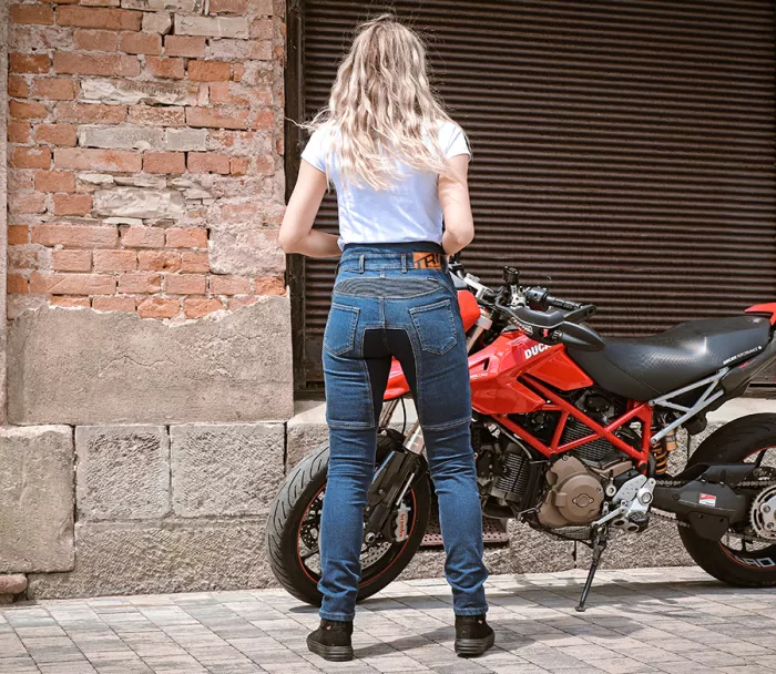 Dámské moto džíny Trilobite Parado monolayer AAA slim fit blue (Prodloužené)