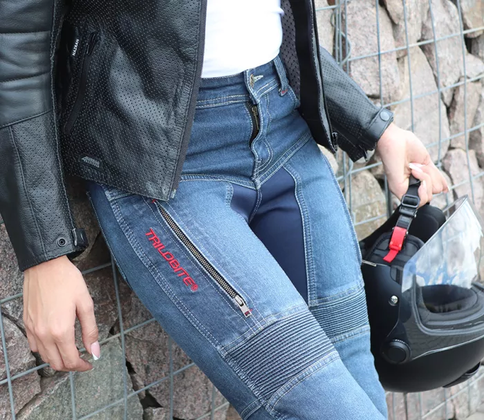 Dámské moto džíny Trilobite Parado monolayer AAA slim fit blue (Prodloužené)