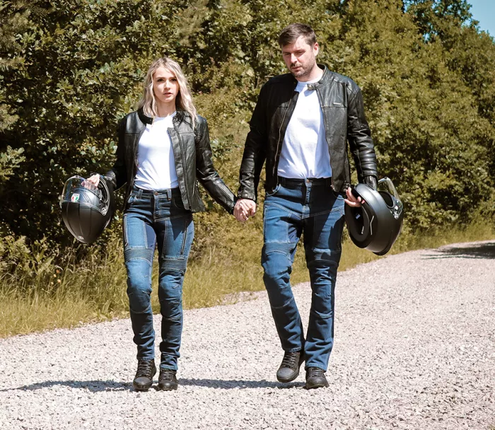 Dámské moto džíny Trilobite Parado monolayer AAA slim fit blue (Prodloužené)