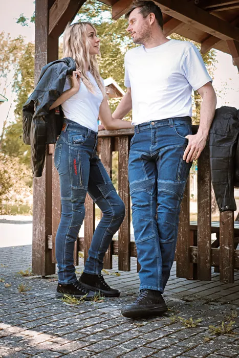 Dámské moto džíny Trilobite Parado monolayer AAA slim fit blue (Prodloužené)