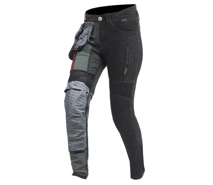 Dámské kalhoty na moto Trilobite Parado monolayer AAA slim fit jeans black