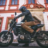 Kevlarové džíny na motorku Trilobite 661 Parado rusty brown Slim fit