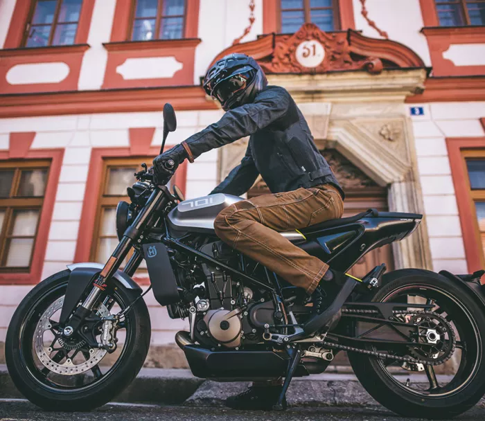 Kevlarové džíny na motorku Trilobite 661 Parado rusty brown Slim fit