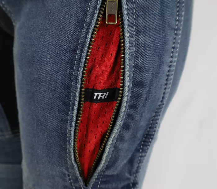 Dámské kalhoty Trilobite Parado doublelayer AAA slim fit jeans blue level 2 (Prodloužené)