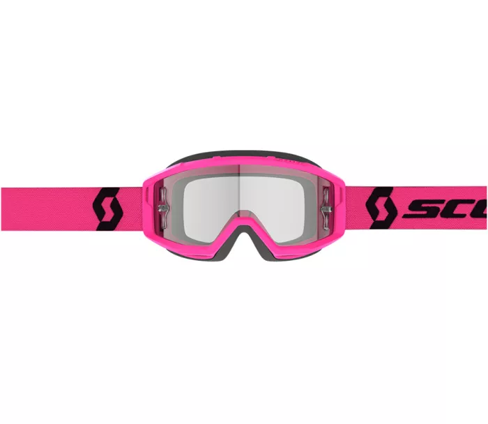 Motokrosové brýle SCOTT Primal clear pink/black clear works