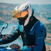 Integrální helma NEXX X.TR Quanta white/blue