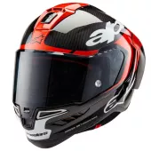 Integrální helma 2024 Alpinestars Supertech R10 Element black/carbon bright red/white gloss