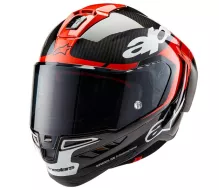 Integrální helma 2024 Alpinestars Supertech R10 Element black/carbon bright red/white gloss