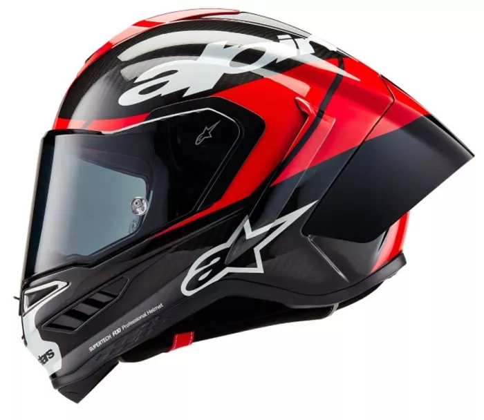 Integrální helma 2024 Alpinestars Supertech R10 Element black/carbon bright red/white gloss