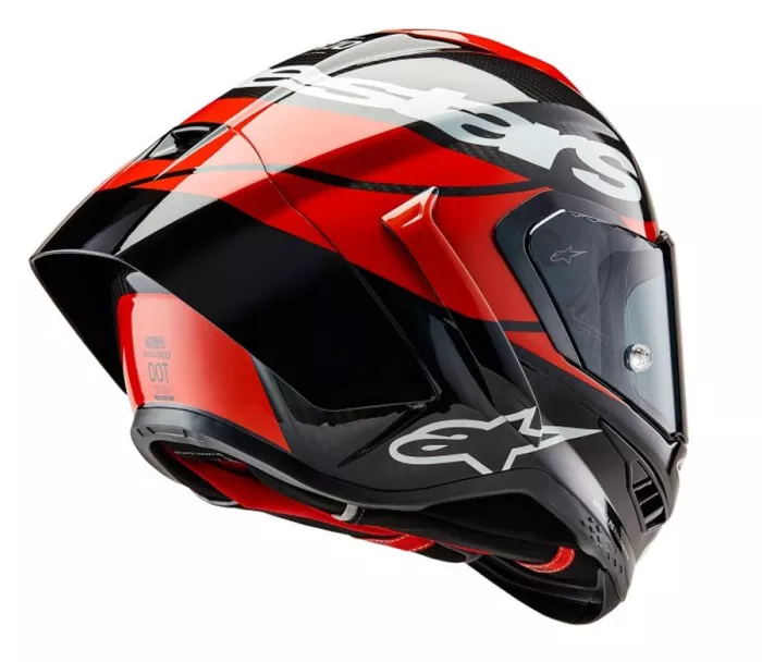 Integrální helma 2024 Alpinestars Supertech R10 Element black/carbon bright red/white gloss
