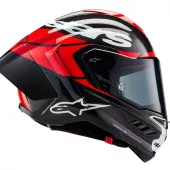 Integrální helma 2024 Alpinestars Supertech R10 Element black/carbon bright red/white gloss