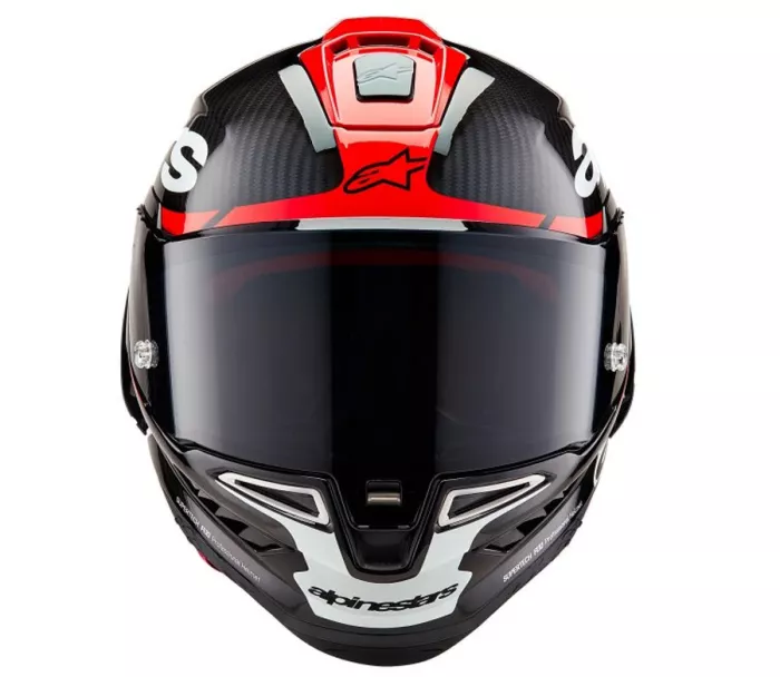 Integrální helma 2024 Alpinestars Supertech R10 Element black/carbon bright red/white gloss