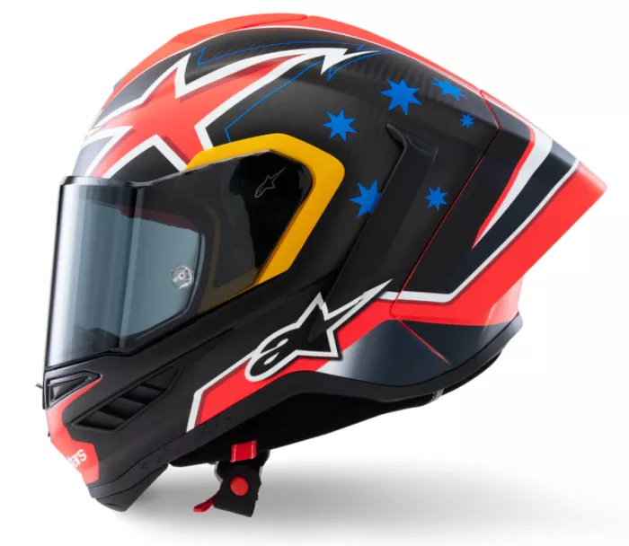 Integrální helma 2025 Alpinestars Supertech R10 Miller carbon/red matt
