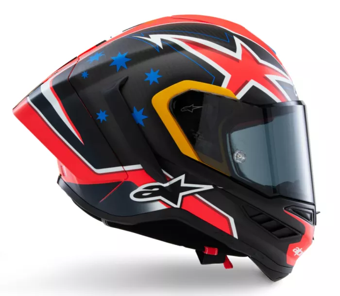 Integrální helma 2025 Alpinestars Supertech R10 Miller carbon/red matt