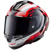 Závodní helma 2024 Alpinestars Supertech R10 Team black/carbon red/white glossy