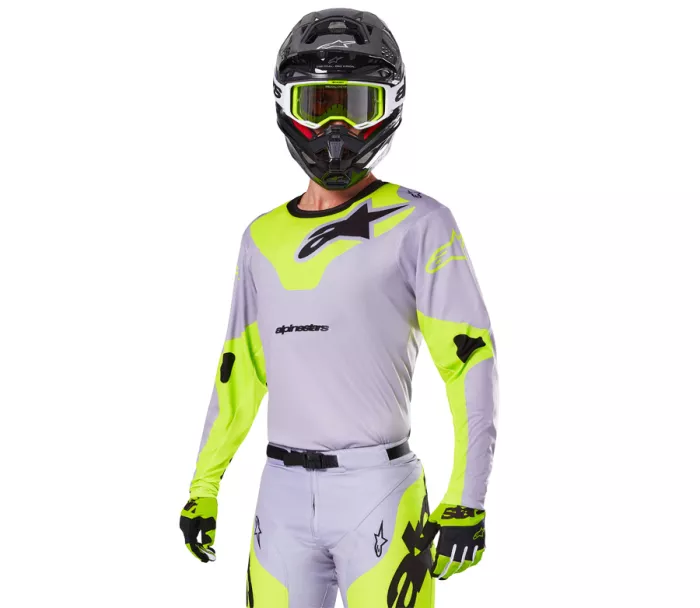 Motokrosový dres 2025 Alpinestars Racer Veil grey/yellow fluo