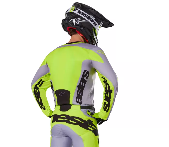 Motokrosový dres 2025 Alpinestars Racer Veil grey/yellow fluo