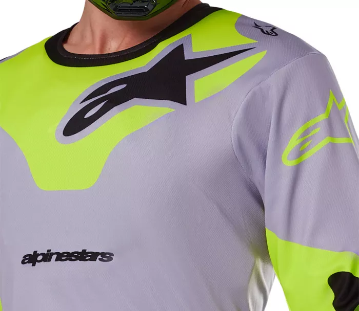 Motokrosový dres 2025 Alpinestars Racer Veil grey/yellow fluo