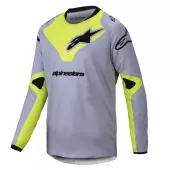 Dětský dres 2025 Alpinestars Racer Veil grey/yellow fluo