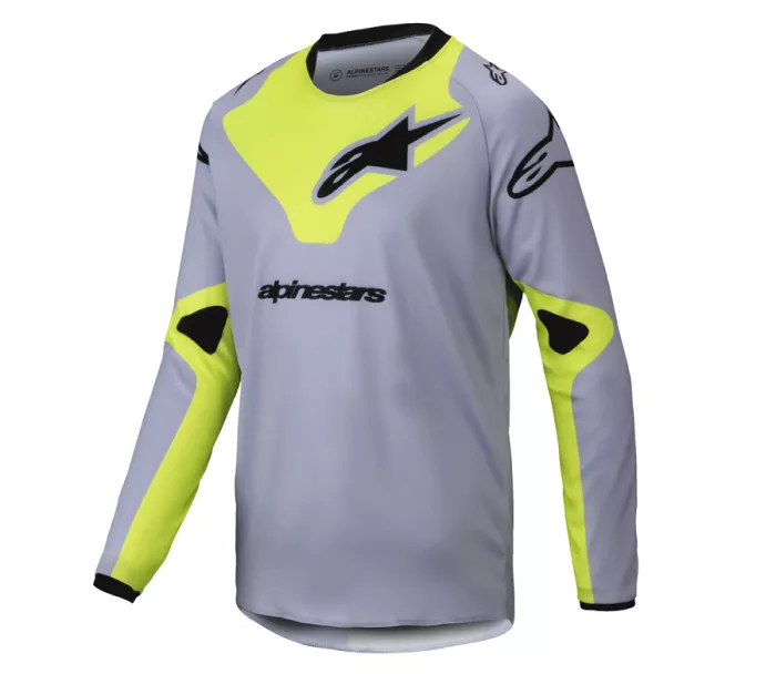 Dětský dres 2025 Alpinestars Racer Veil grey/yellow fluo