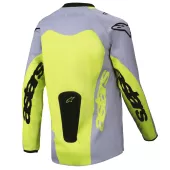 Dětský dres 2025 Alpinestars Racer Veil grey/yellow fluo