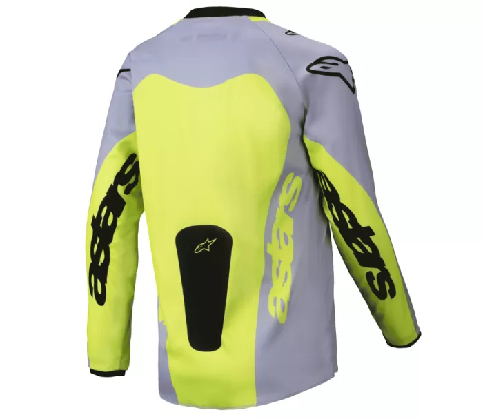 Dětský dres 2025 Alpinestars Racer Veil grey/yellow fluo