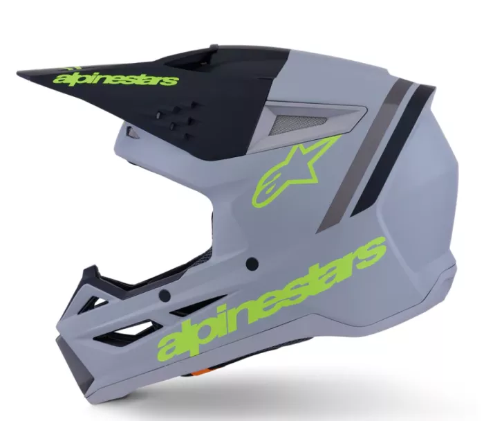 MX helma 2026 Alpinestars SM3 Radium grey/black/yellow matt