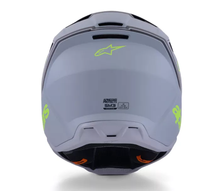 MX helma 2026 Alpinestars SM3 Radium grey/black/yellow matt