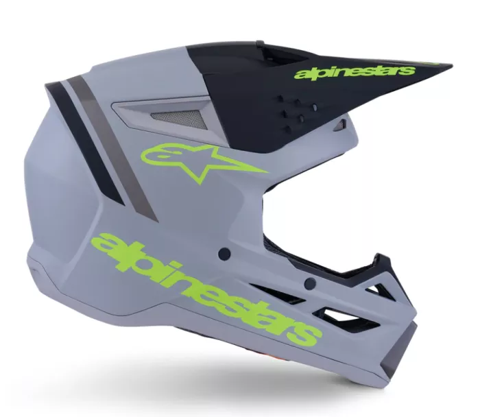 MX helma 2026 Alpinestars SM3 Radium grey/black/yellow matt