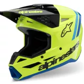 Dětská helma 2026 Alpinestars SM3 Youth Radium yellow/black/blue glossy