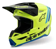 Dětská helma 2026 Alpinestars SM3 Youth Radium yellow/black/blue glossy