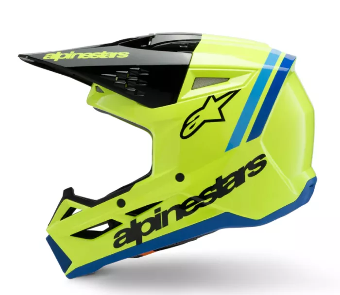Dětská helma 2026 Alpinestars SM3 Youth Radium yellow/black/blue glossy