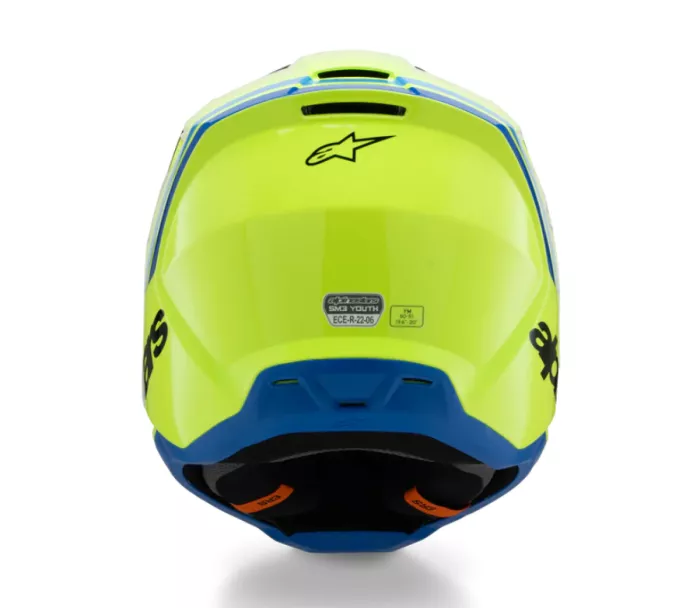 Dětská helma 2026 Alpinestars SM3 Youth Radium yellow/black/blue glossy
