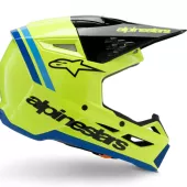 Dětská helma 2026 Alpinestars SM3 Youth Radium yellow/black/blue glossy