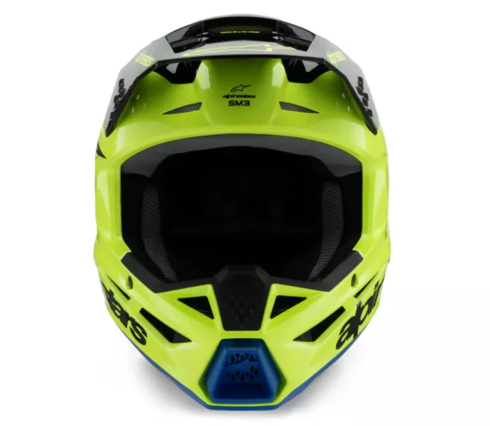 Dětská helma 2026 Alpinestars SM3 Youth Radium yellow/black/blue glossy
