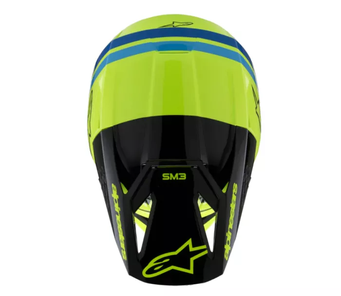 Dětská helma 2026 Alpinestars SM3 Youth Radium yellow/black/blue glossy