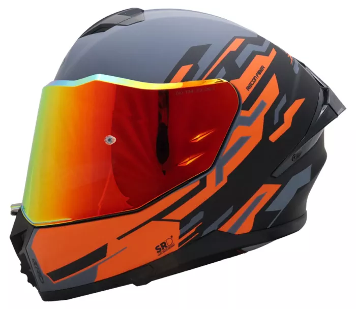 Helma na moto XRC Recon dark grey/blk/orange