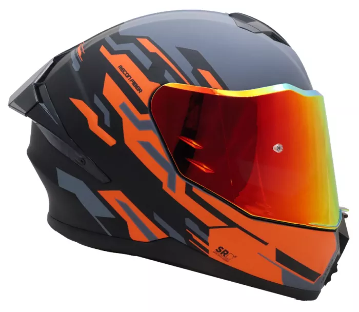 Helma na moto XRC Recon dark grey/blk/orange