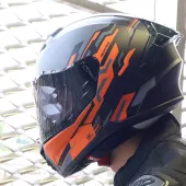 Helma na moto XRC Recon dark grey/blk/orange