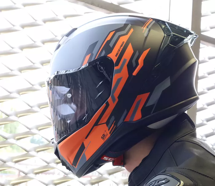 Helma na moto XRC Recon dark grey/blk/orange